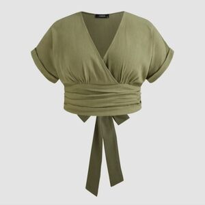 Cider Green Linen top 2x/20